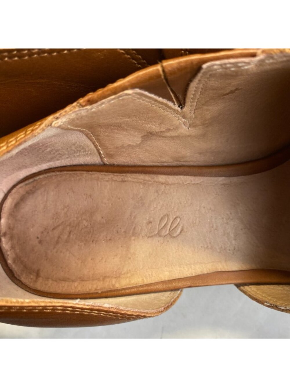 Madewell Shoes Womens  Lucie D'orsay Leather Cognac Size 8.5 - Picture 6 of 12
